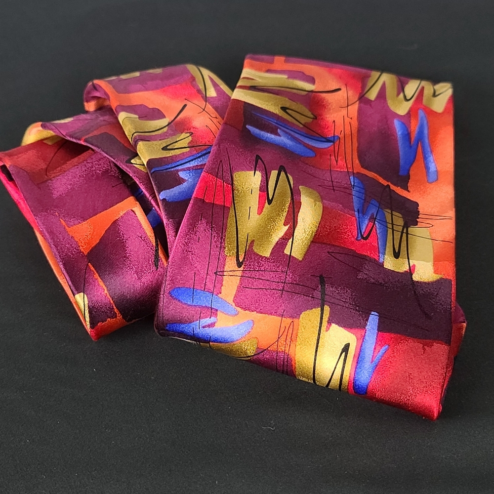 J.Garcia Purple Tree Collection Thirty-eight 100% Silk Tie 2005